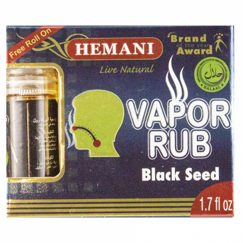 HEMANI Vapor Rub Разогревающий бальзам для тела с маслом чёрного тмина 50г