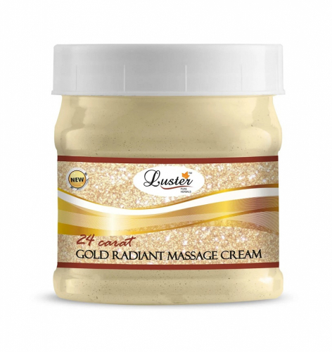 LUSTER 24 Carat Radiant Gold Massage Cream Массажный крем для лица с коллоидным золотом 500мл