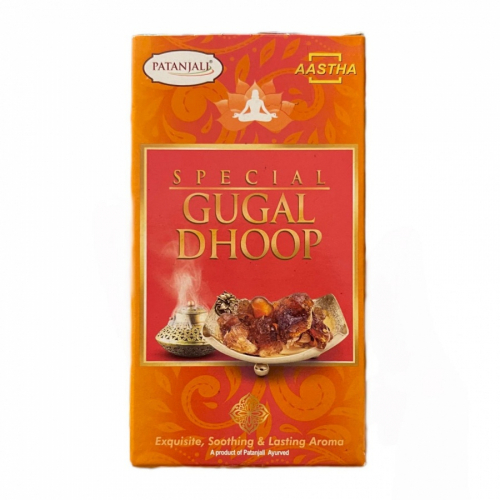 PATANJALI Aastha Special Gugal Dhoop  Благовония мягкие Дхуп Гугал 10шт