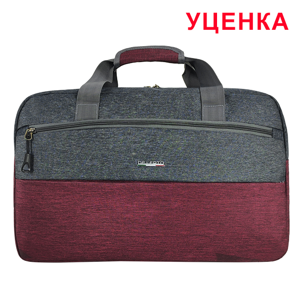 УЦЕНКА. Пятна на ткани. Сумка дорожная De lerto. 108770/5340 red grey