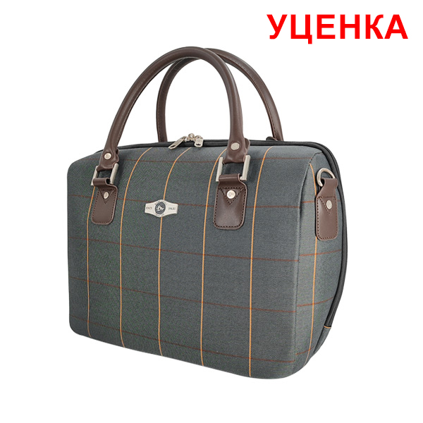 УЦЕНКА. Кривая полоса на спинке. Бьюти-кейс Borgo Antico. 6093 grey 14