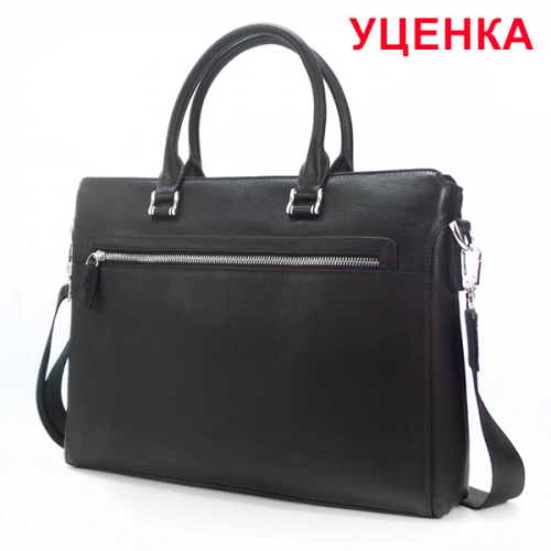 УЦЕНКА. Разная фактура и залом на заливке ручки. Сумка мужская Borgo Antico. Кожа. PSL 1238-5 black