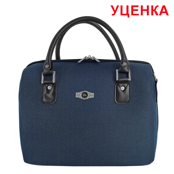 УЦЕНКА. Дефекты кожзама на ручке. Бьюти-кейс Borgo Antico. 6088 dark blue 14