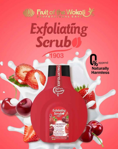 Пилинг - Скатка для лица и тела STRAWBERRY CHERRY  500мл  (WKL-820)