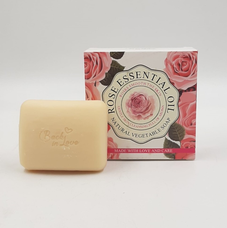 AILUSHI Мыло Ароматное ROSE Essential РОЗА (в коробочке) 130г