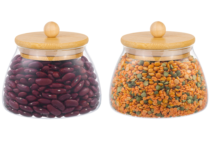 БЫЛО 1246 руб! Набор 2 банок д/хранения 490 мл 11,5*11,5*10,5 см