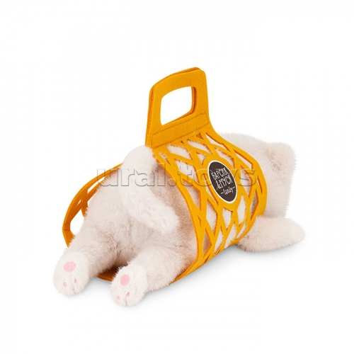 Кот Барсик в сумке белый 35