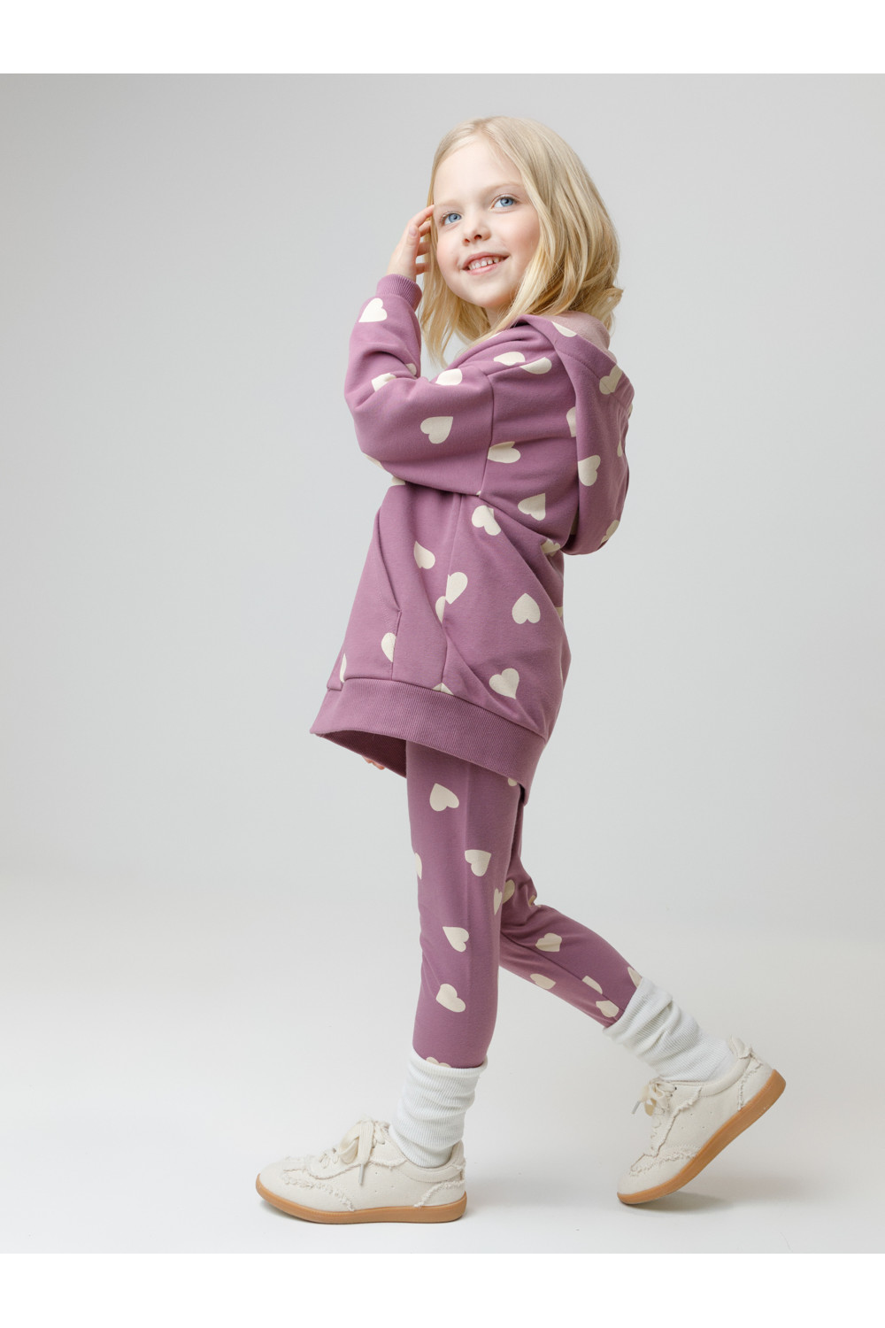 Crockid Брюки КР 4074 темная орхидея, сердечки к591 Crockid
