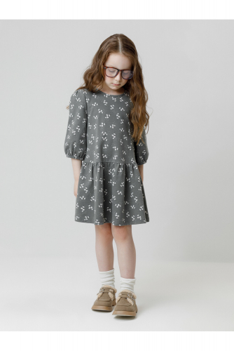 Crockid Платье КР 5899 пряный базилик, нежные цветочки к585 Crockid
