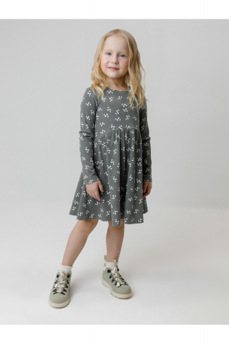 Crockid Платье КР 5942 пряный базилик, нежные цветочки к585 Crockid
