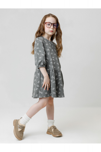 Crockid Платье КР 5899 пряный базилик, нежные цветочки к585 Crockid