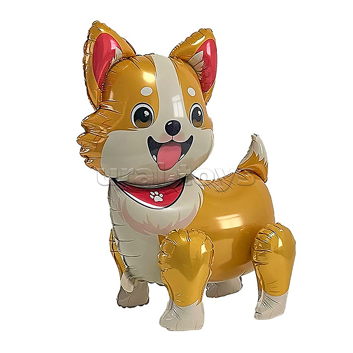 Шар 3D (26''/66 см) Фигура, Милый корги, 1 шт. в уп.