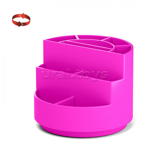 Подставка настольная вращающаяся пластиковая Mini Burger, Neon Solid, розовая