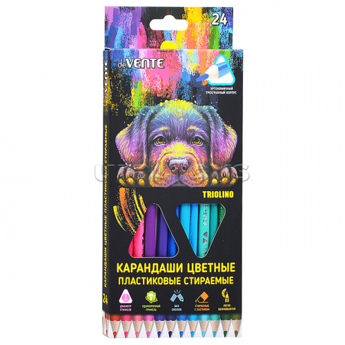 Карандаши цветные пластиковые 