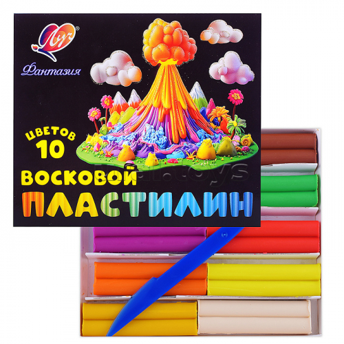 Пластилин восковой 10 цв. 