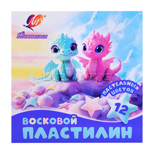 Пластилин восковой 12 цв. 