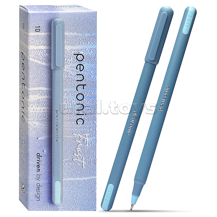 Ручка шариковая Pentonic Frost синий 0,7 мм голуб. кругл. корп. игольчатый наконечник