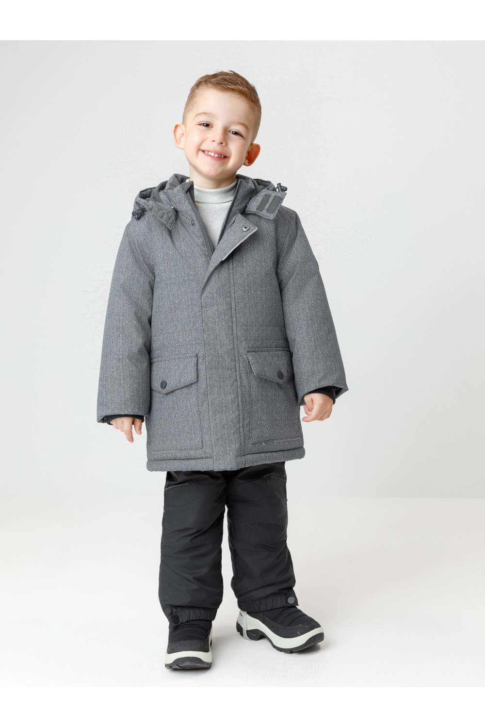 Crockid Куртка ВК 36107/н/2 ГР серый, твид Crockid