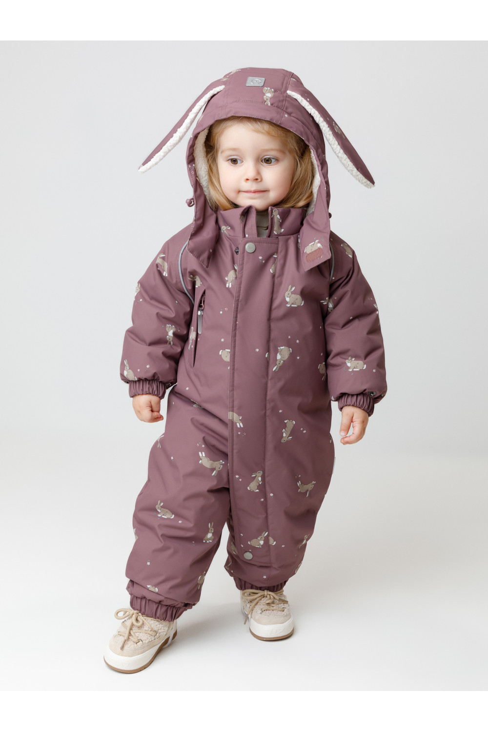 Crоckid Комбинезон ВК 60131/н/3 УЗГ кофейная роза, кролики и цветы Crоckid