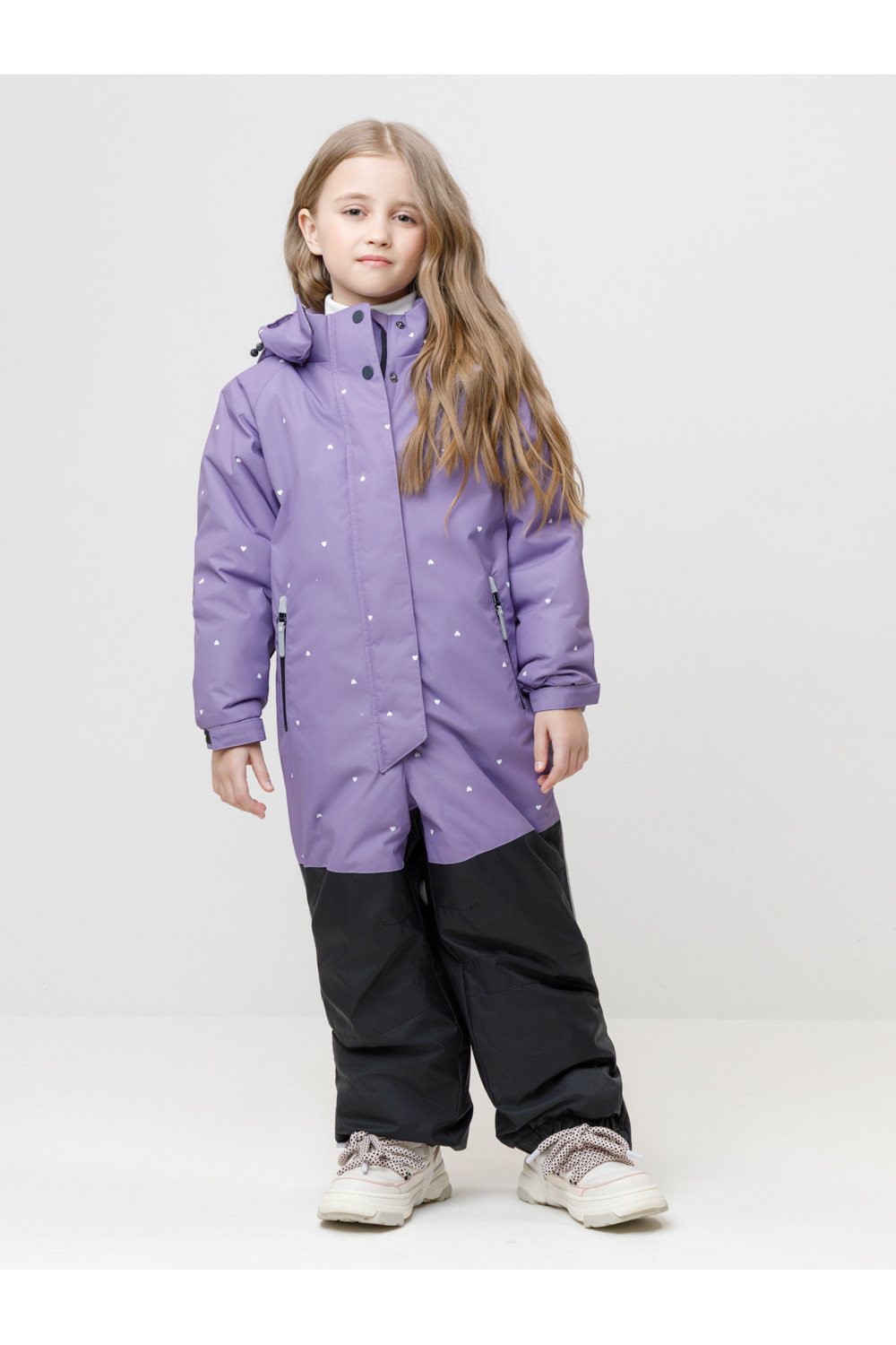 Crоckid Комбинезон ВК 60127/н/3 УЗГ фиолетовый, фоновые сердечки Crоckid