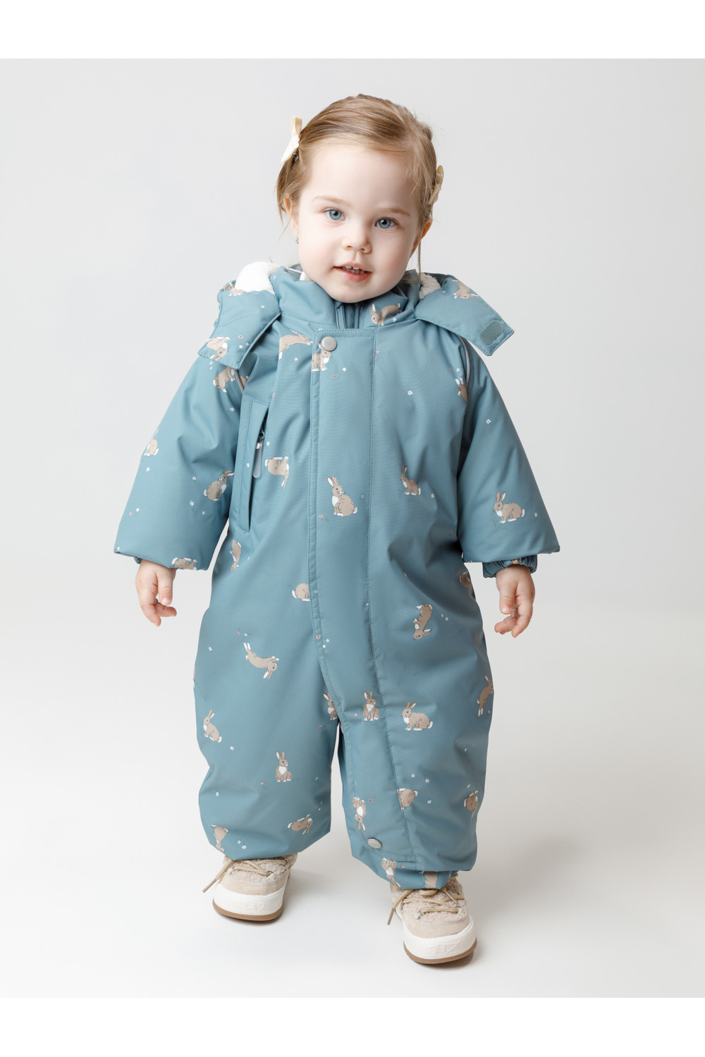 Crоckid Комбинезон ВК 60131/н/2 УЗГ свинцовый, кролики и цветы Crоckid