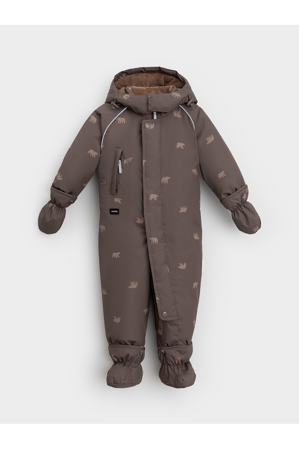 Crockid Комбинезон ВК 60133/н/1 УЗГ коричневый, медведи Crockid