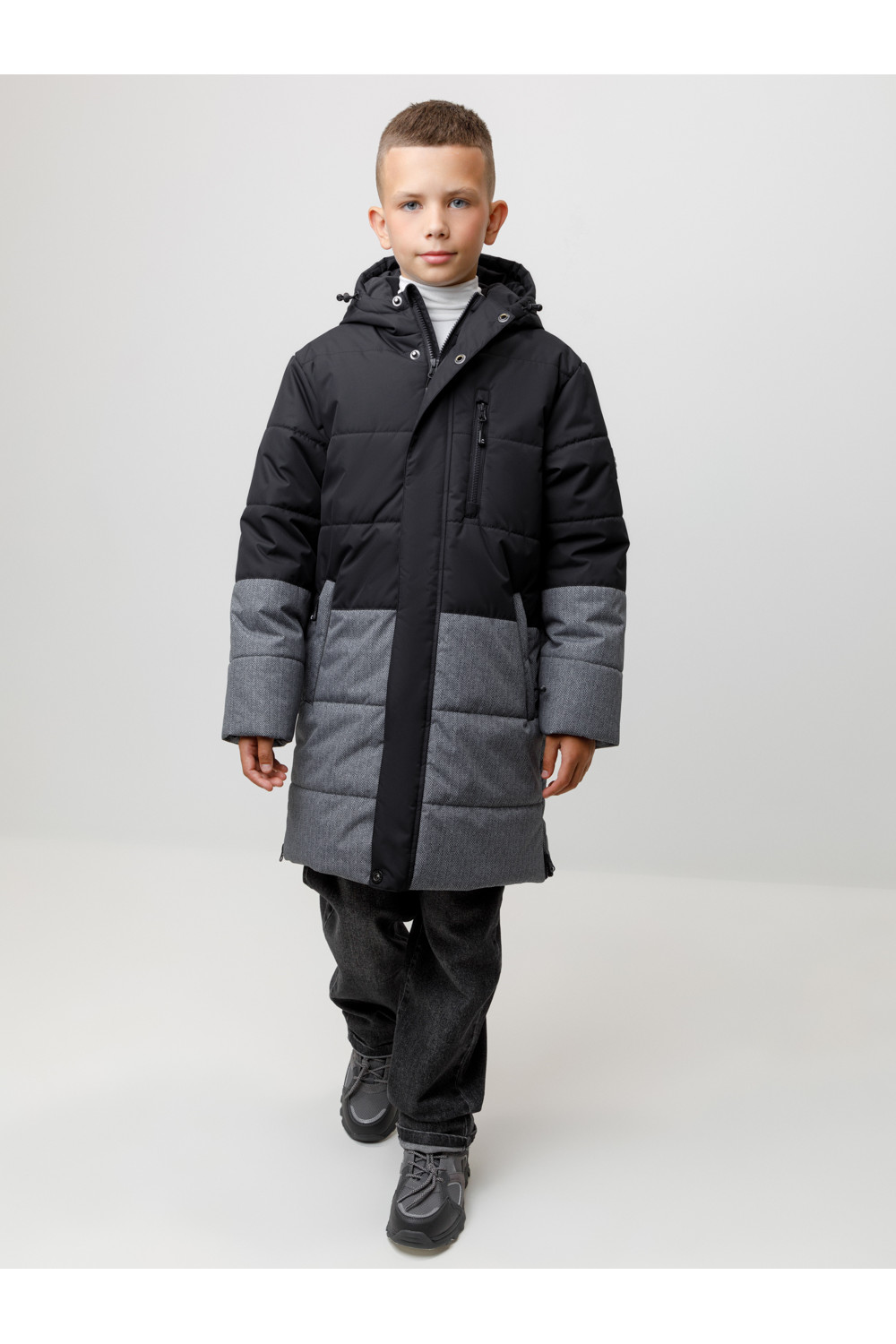Crockid Пальто ВК 36109/1 ГР черный Crockid