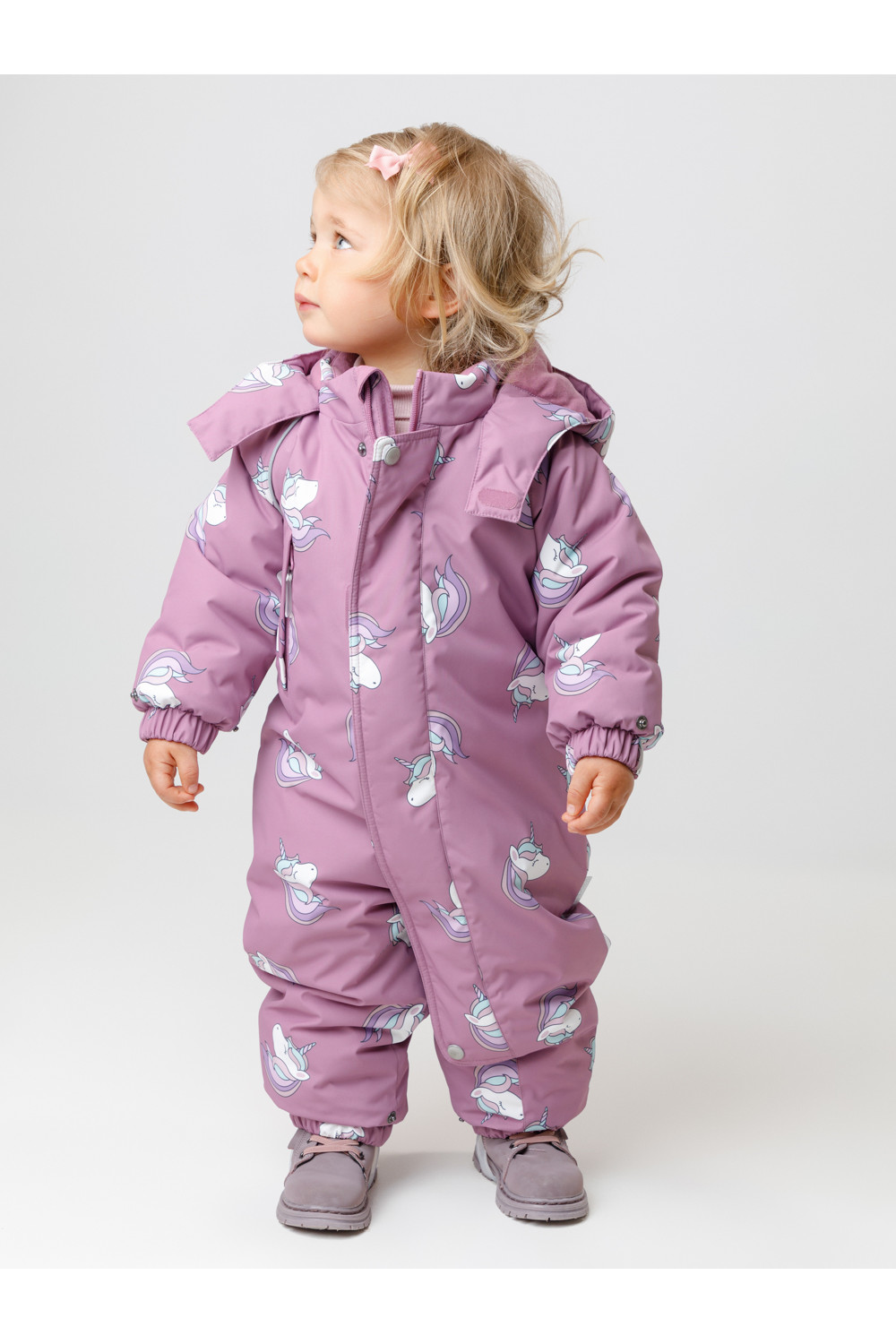 Crоckid Комбинезон ВК 60032/н/57 Ал дымчато-розовый, маленькие единороги Crоckid