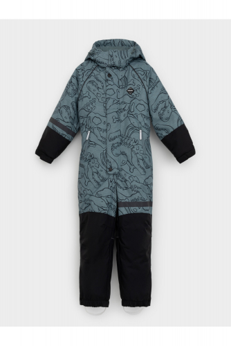 Crockid Комбинезон ВК 60130/н/1 ГР пыльно-бирюзовый, динозавры Crockid