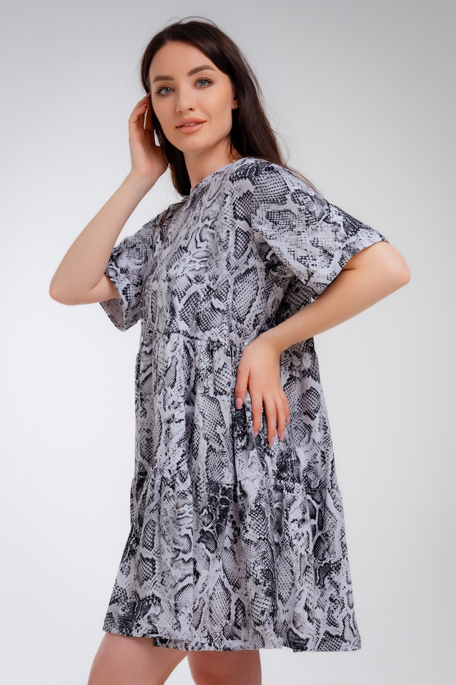 Платье женское из кулирки Бохо кобра