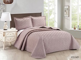 Покрывало стеганное Мускат с наволочками 50*70*2шт MT Клео, MT-032, розовый