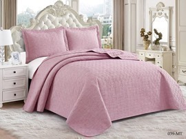 Покрывало стеганное Мускат с наволочками 50*70*2шт MT Клео, MT-039, розовый
