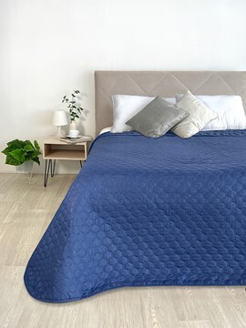 Покрывало окантованное микрофибра Viola, ПС, океан