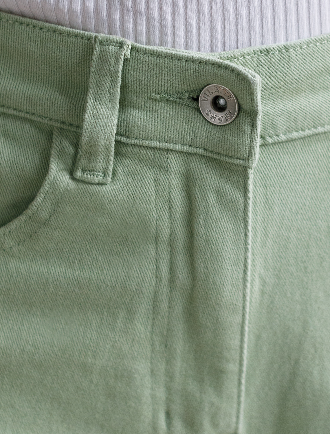 Джинсы из денима с эластаном D54.137 светло-оливковый