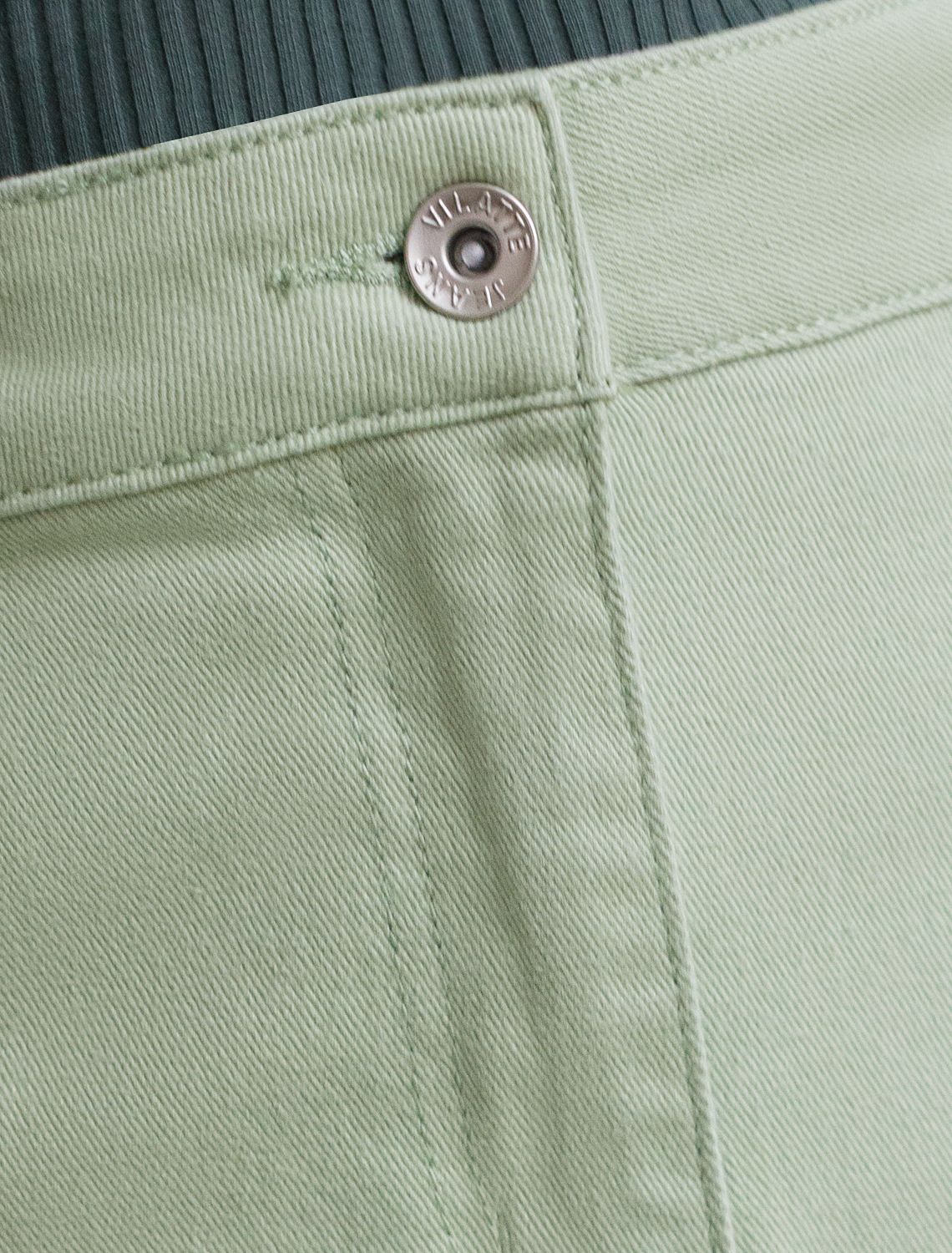 Юбка из денима с эластаном D56.114 светло-оливковый