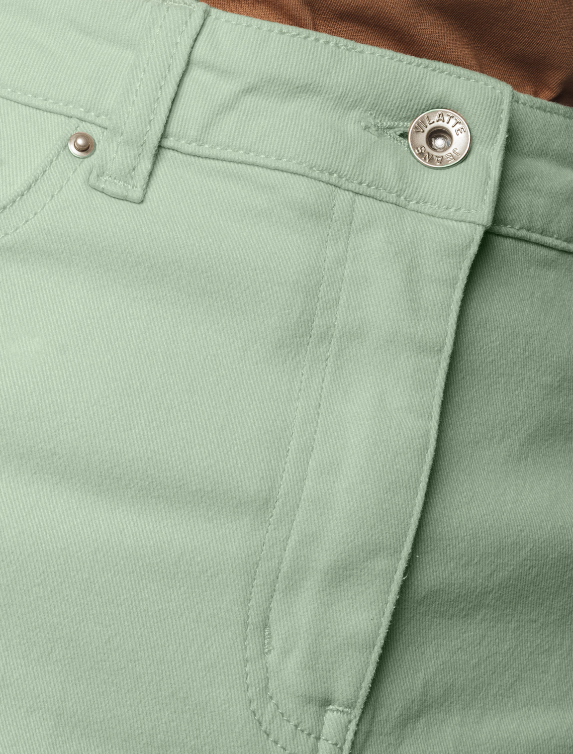 Юбка из денима с эластаном D56.114 светло-оливковый