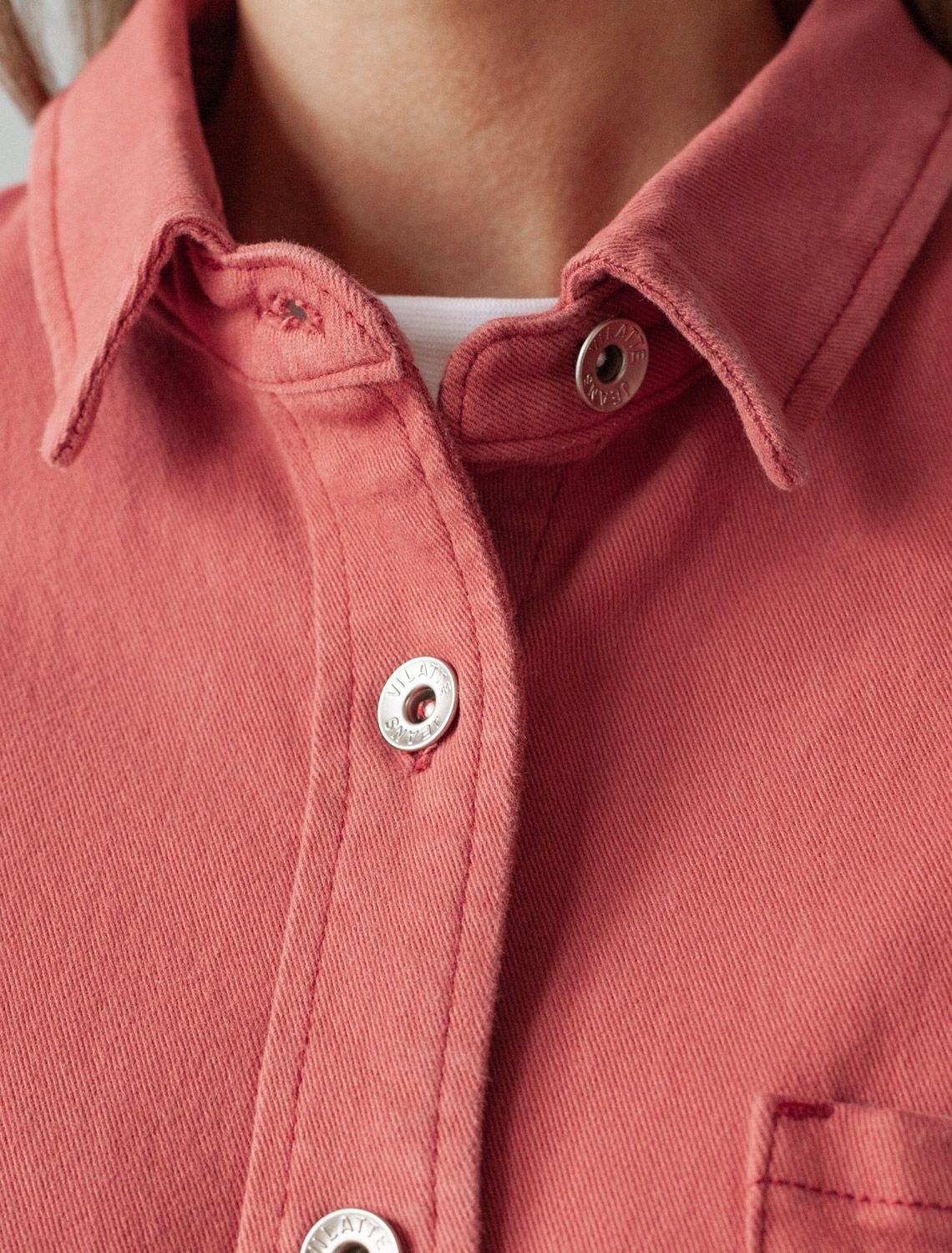 Куртка из денима с эластаном D51.033 темно-коралловый