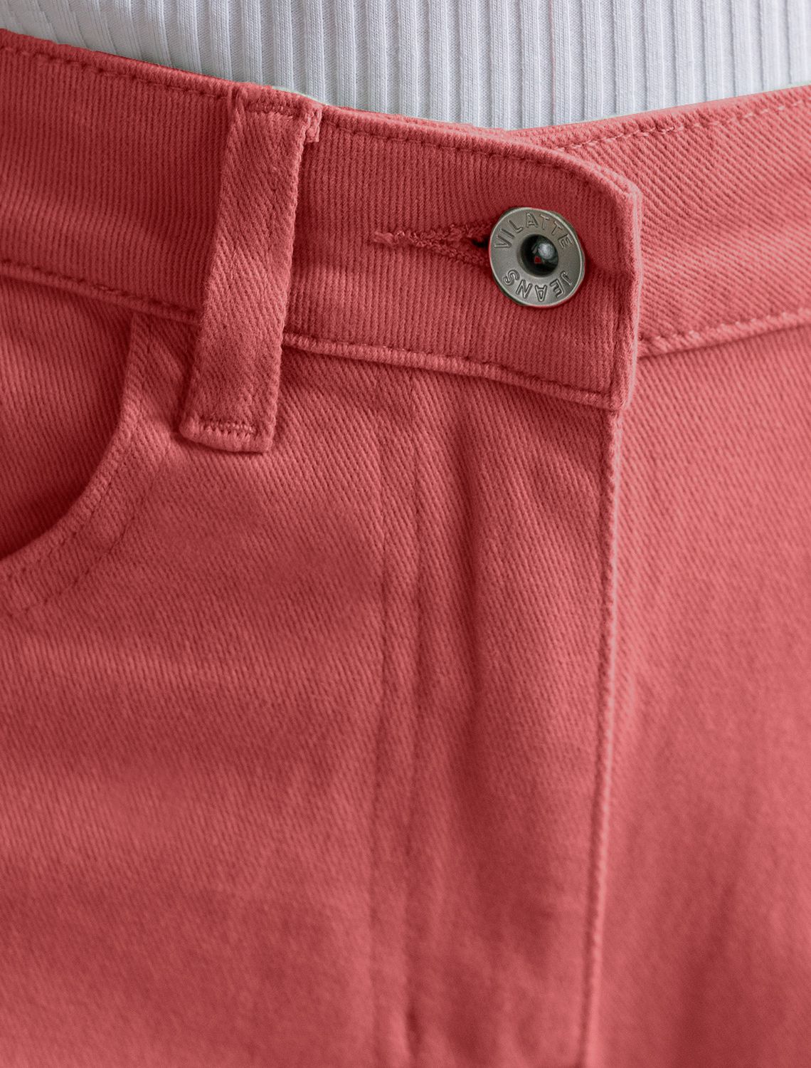 Джинсы из денима с эластаном D54.137 темно-коралловый