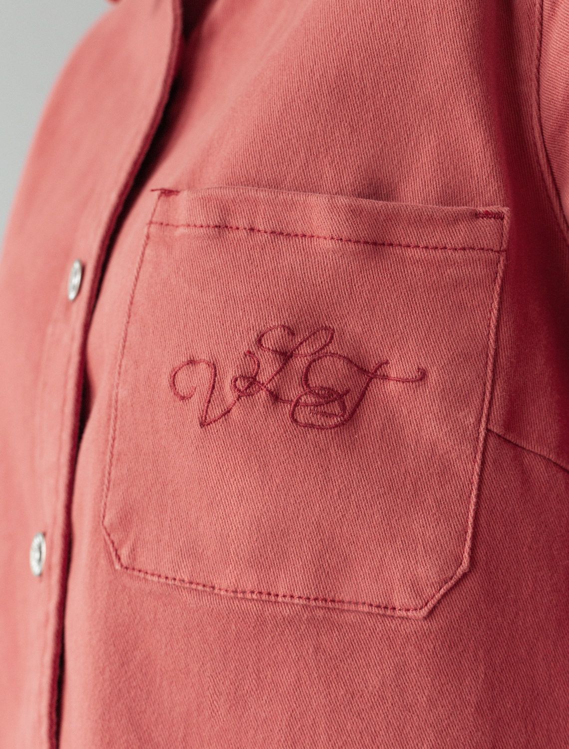 Куртка из денима с эластаном D51.033 темно-коралловый