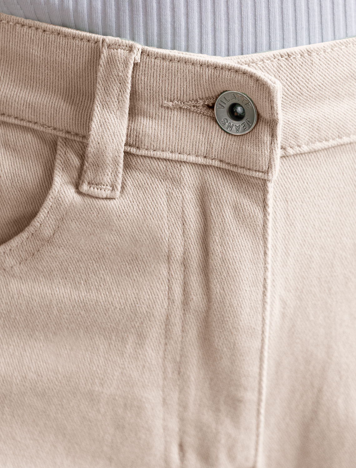 Джинсы из денима с эластаном D54.137 светло-бежевый