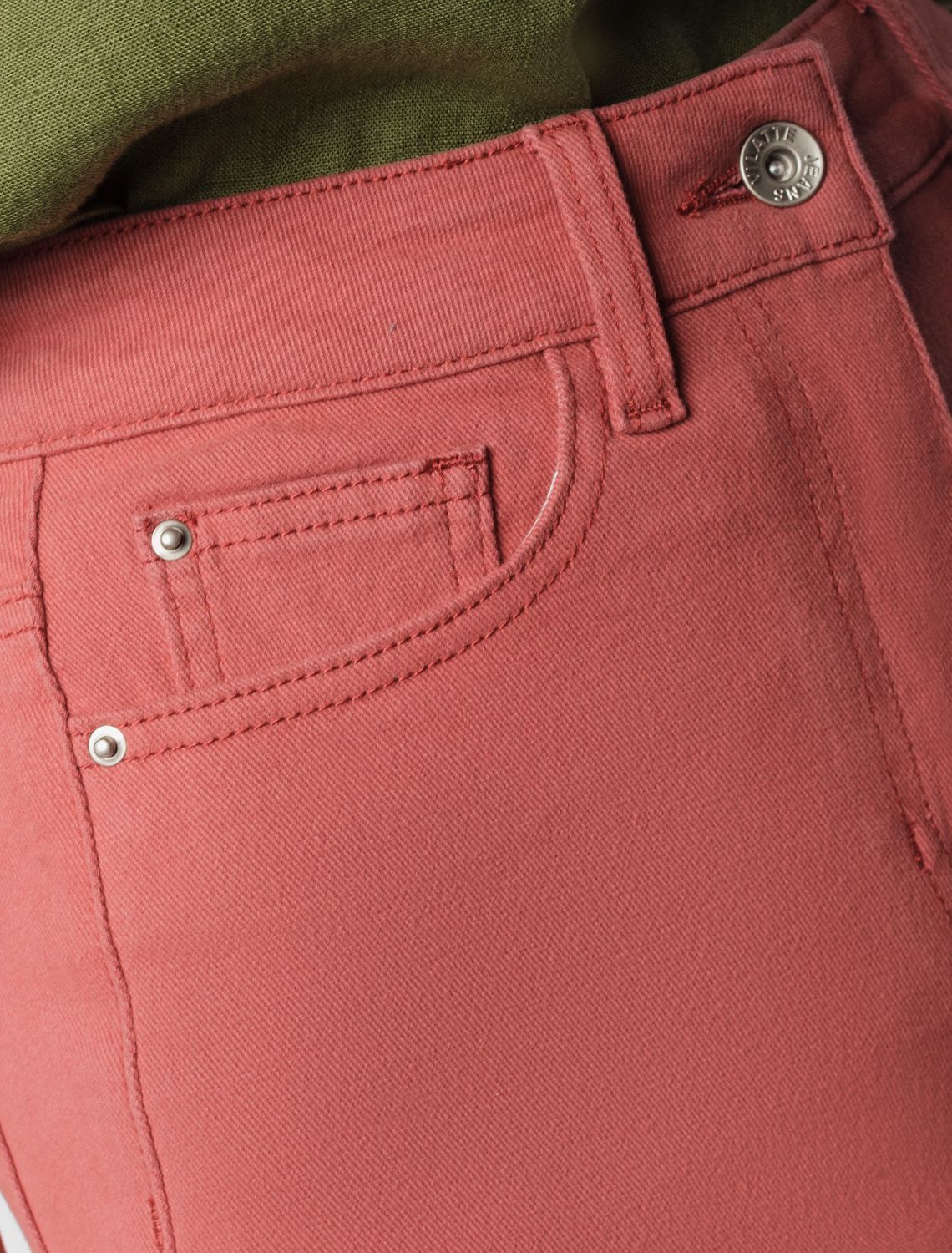 Джинсы из денима с эластаном D54.130 темно-коралловый