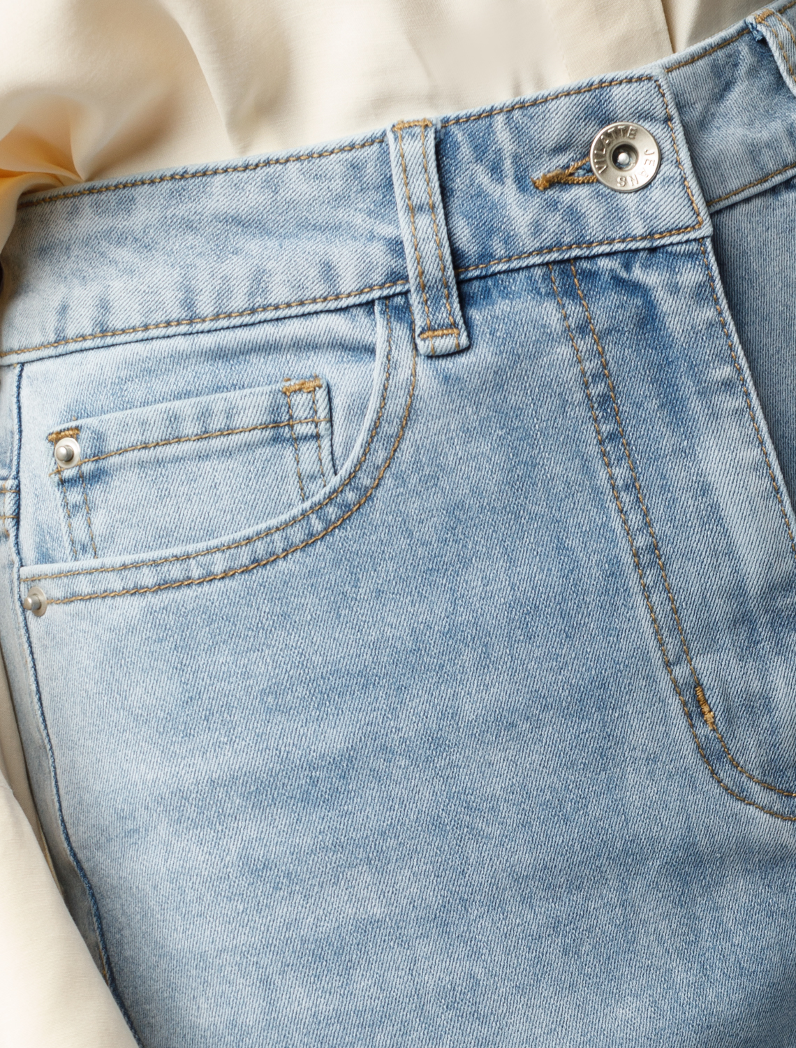 Джинсы mom-fit из эластичного денима D54.259 голубой