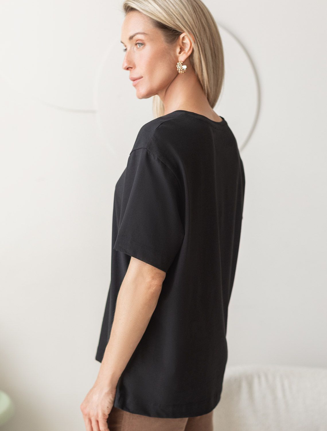 Ст.цена 990р Футболка из премиального хлопка с авторским принтом D49.089 черный_perfectly_imperfect