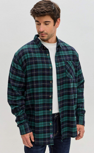 Рубашка F521-0460 green-blue