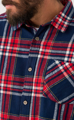 Рубашка F521-0460 blue-bordo