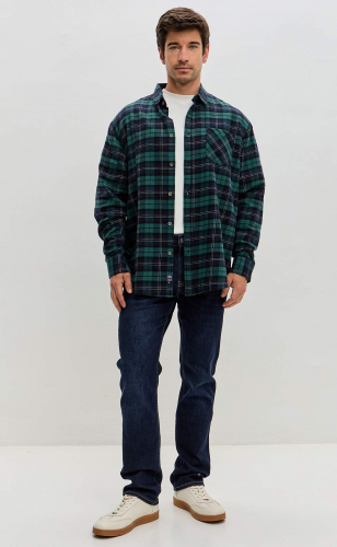 Рубашка F521-0460 green-blue