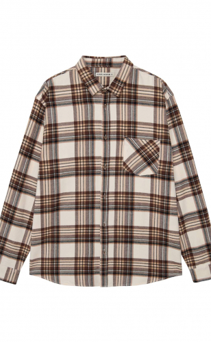 Рубашка F521-0460 milk-brown