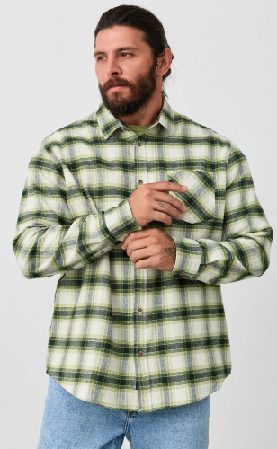 Рубашка F521-0460 white-green
