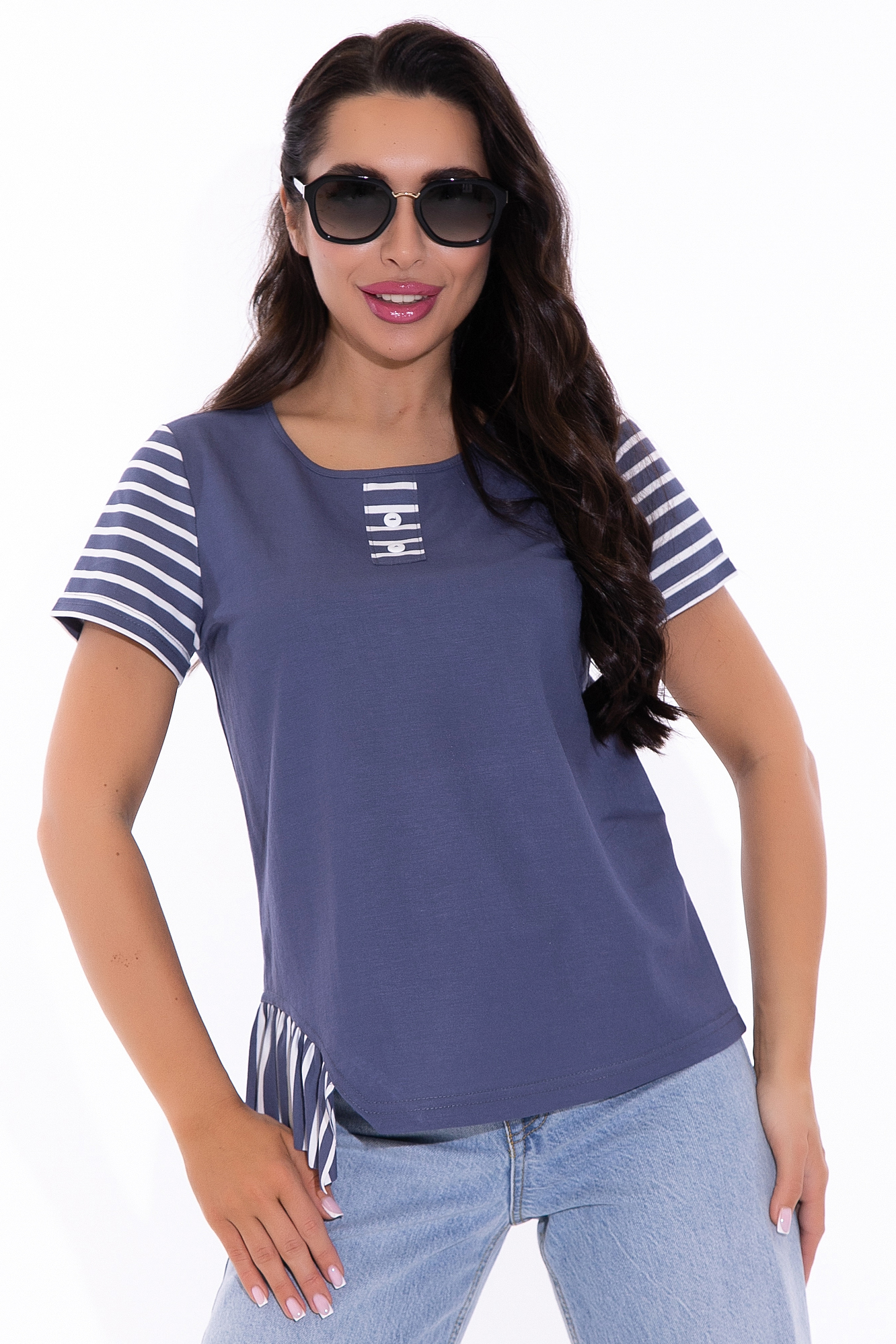 СТ. ЦЕНА 980 руб//Блузон На своем месте (фиалковый)