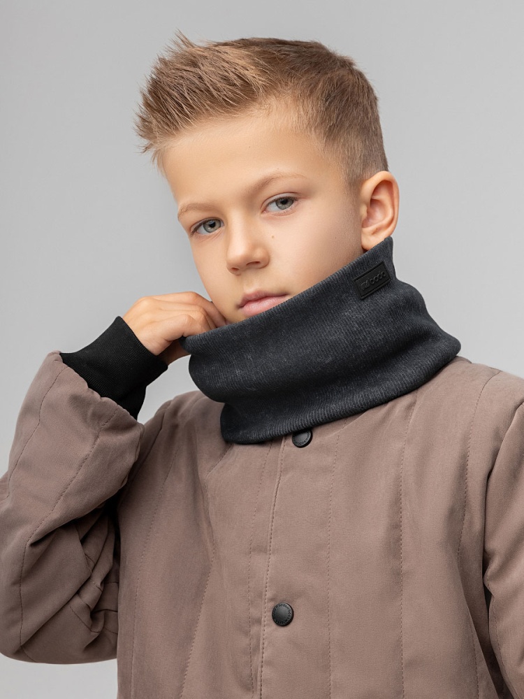 Шарф (Снуд) 12-131M; графит (черный)